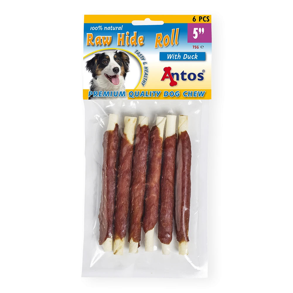 Raw Hide White + Duck Roll 5" 6 pcs