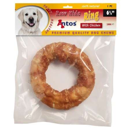 Raw Hide White + Chicken Ring 6½" 1 pc