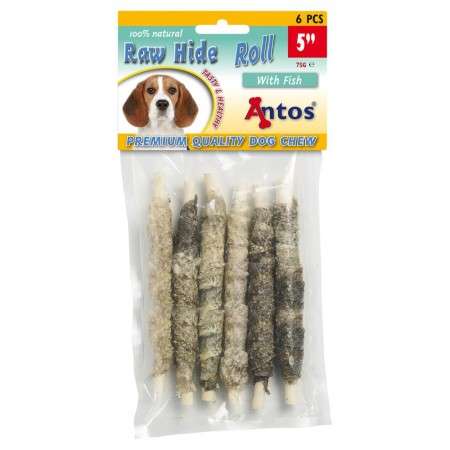 Raw Hide White + Fish Roll 5" 6 pcs